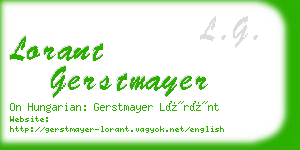 lorant gerstmayer business card